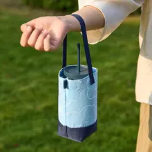 キャンバス製プリント水筒カバー【アウトドア・収納袋・雨傘用・携帯便利】