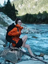 防水3in1ジャケット 男女用 登山服 着脱可能 山系 オレンジ色