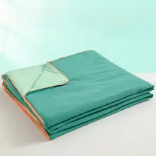夏用エアコンケット【涼感シルク・薄手・洗濯機対応・スイカデザイン】（セットアップ対応）
