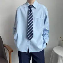 カジュアルルーズ DK制服風 長袖シャツ【キャンパススタイル・男女兼用】（セットアップ対応）