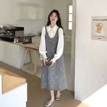 洗練された魅力を演出！グレーのタンクトップスカート【フレンチスタイル・春用・体型カバー】（セットアップ対応）