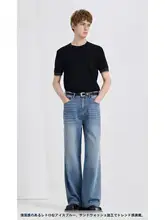 夏用 メンズ デニムパンツ【フィット・ウォッシュ加工・ストレートシルエット】