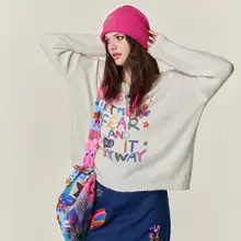アメリカンレトロデザインのビーズ付きニットキャップ【女性用・夏用・包頭スタイル】