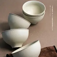 高温陶器製マット仕上げの鶏心ボウル【家庭用・シンプルなデザイン】