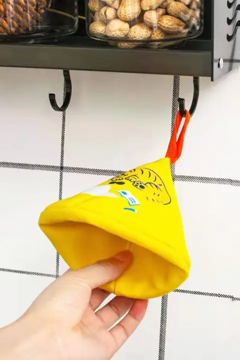防熱三角鍋カバー【陶器製・カートゥーンデザイン・和風・耐熱】