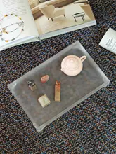 新中式デザインのティートレイ【アクリル製・香炉とジュエリー収納付き】