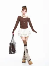 長袖Tシャツ レディース ワンショルダー アシンメトリー デザイン スリム インナー 春 アメリカン風「BASTERDS」