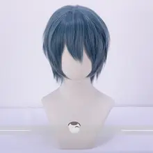 ロリータ風 短髪ウィッグ【雰囲気のあるブルー・コスプレ用】