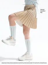 女の子用グラデーションカラーの半身スカート【夏用・百褶・スポーティデザイン】（セットアップ対応）