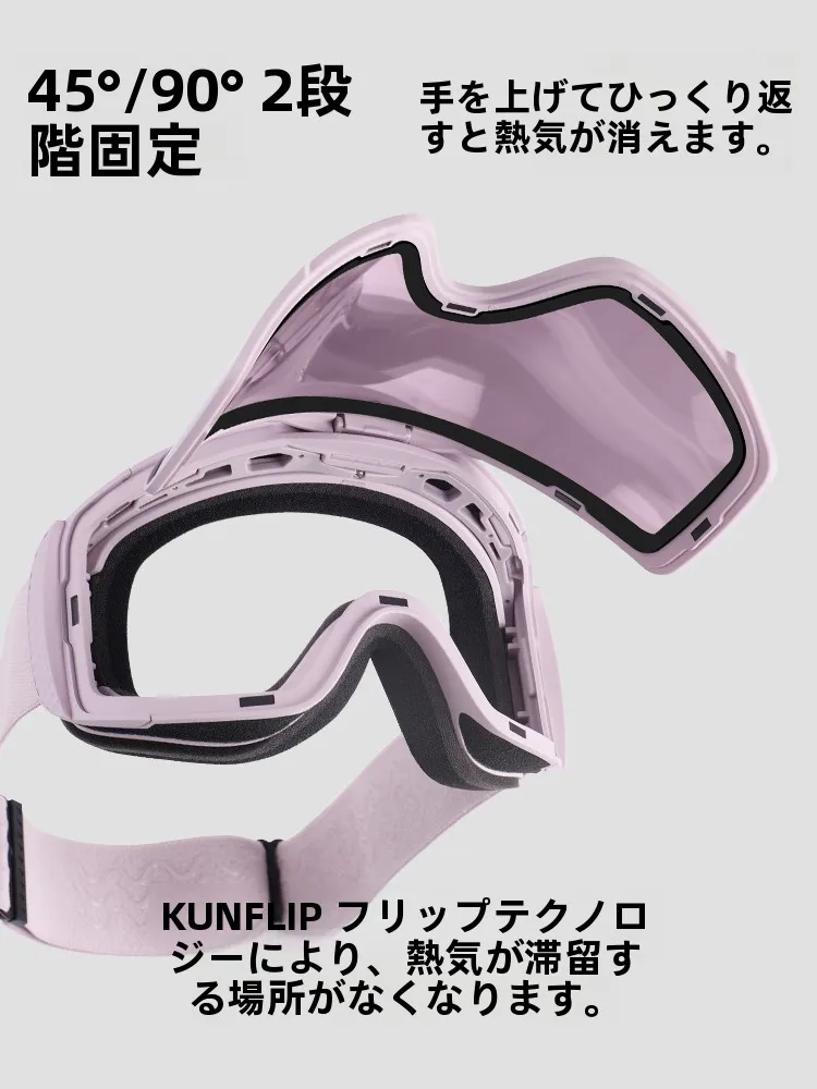 kufun 防曇機能付きスノーゴーグル：防雾技術とフリップレンズによる実用性の評価