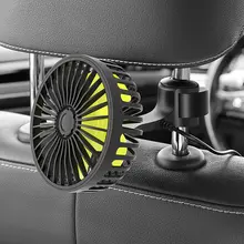 車載 USB接続小型電動ファン【12V/24V対応・後部座席用・冷却効果】