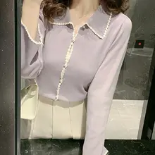 温かみのあるデザインの薄手ニットカーディガン【ショート丈・フレンチスタイル】（セットアップ対応）