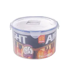 密閉可能な円形食品保存容器【クリンチ付・フルーツ収納・冷蔵庫用】