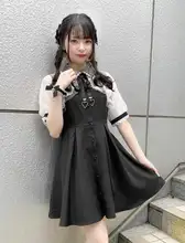 ロリータスタイルの心型ペンダント付き大きいサイズワンピース
