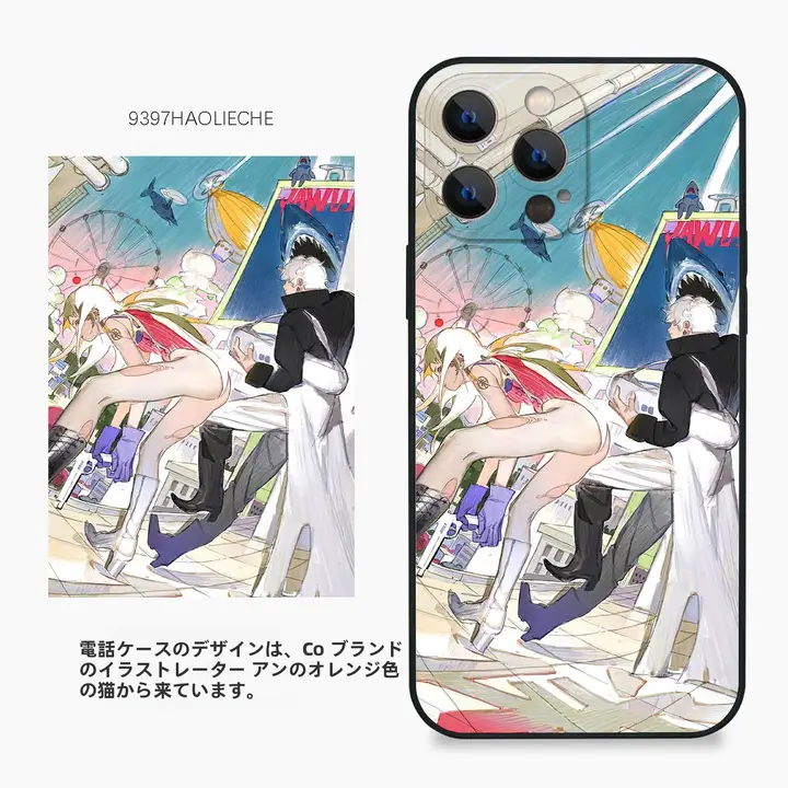 イラストレーターとのコラボ オレンジ猫デザインのスマホケース【iPhone、Huawei、小米、Vivo、OPPO対応】