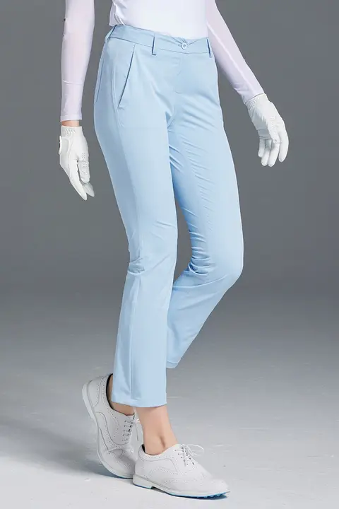 高弾性 レディース ゴルフパンツ【韓国デザイン・カジュアル・九分丈・夏用】