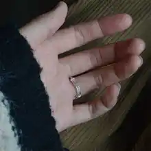 調整可能なチェーンリング【シルバー・シンプルデザイン・女性用】