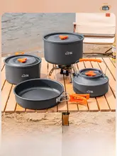 アウトドア用コンパクト調理器具セット【キャンプ用・バーナー・鍋・ケトル付き】