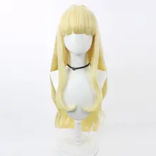 魔法少女コスプレ用ウィッグ【フリル付き・柔らかいイエローのカール】