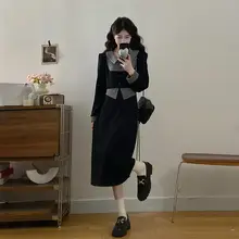 フリンジデザインのロングスリーブワンピース【春用・ゆったりフィット・ウエストシェイプ対応】（セットアップ対応）