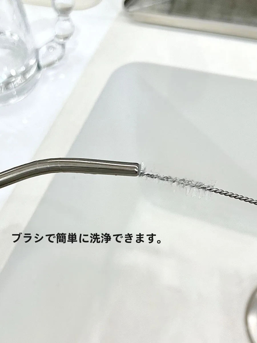 スプーン付きステンレス製ストロー：コーヒーかき混ぜ用・ジュース用の実用性と使い勝手