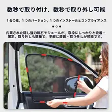 ホンダフィット第3世代用サンシェード【側窓用・防晒・磁石吸着・プライバシー保護】