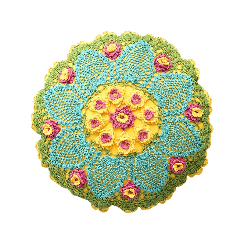 手作り刺繍のボヘミアン風ドリームキャッチャータペストリー：民族風抱き枕の実用性と使用シーン