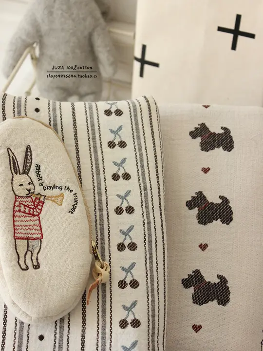 韓国製 二重ガーゼの刺繍コットン生地【洗濯可能・多用途】（セットアップ対応）