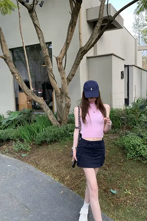春にぴったりな無地ドローストリングカーゴパンツ【フィット・女性用・スリムシルエット】（セットアップ対応）
