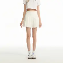 シンプルなプリーツスカート【Aライン・ショート丈・小柄向け・透け防止】