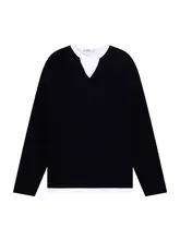 透気性のある重ね着風長袖Tシャツ【春秋用・カジュアル】（セットアップ対応）