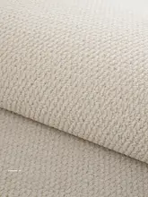 クリームカラーのリビングラグ【高級フェイクウール・無地・和モダンデザイン】