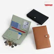 本革製 RFID対応 超薄型パスポートケース【防盗・旅行用・多機能収納】