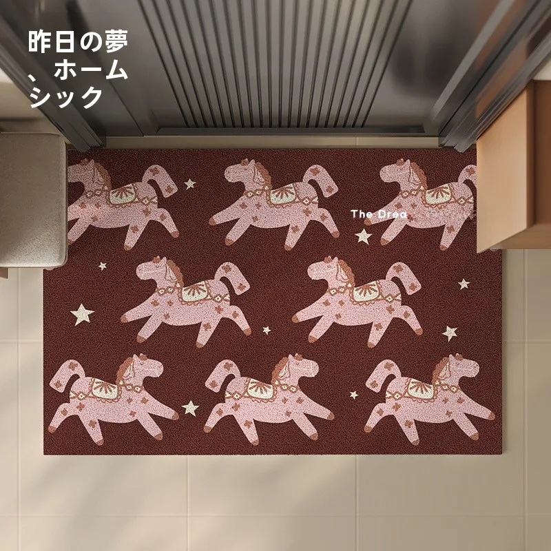 新年用赤い玄関マット：カーニバルデザインとキッズ向けの耐久性を実証