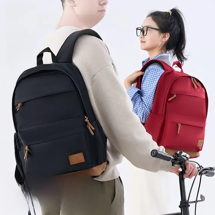 リュック ユニセックス 大容量 キャンバス PC収納 軽量 シンプル 通勤 通学 旅行 出張 「Deli」