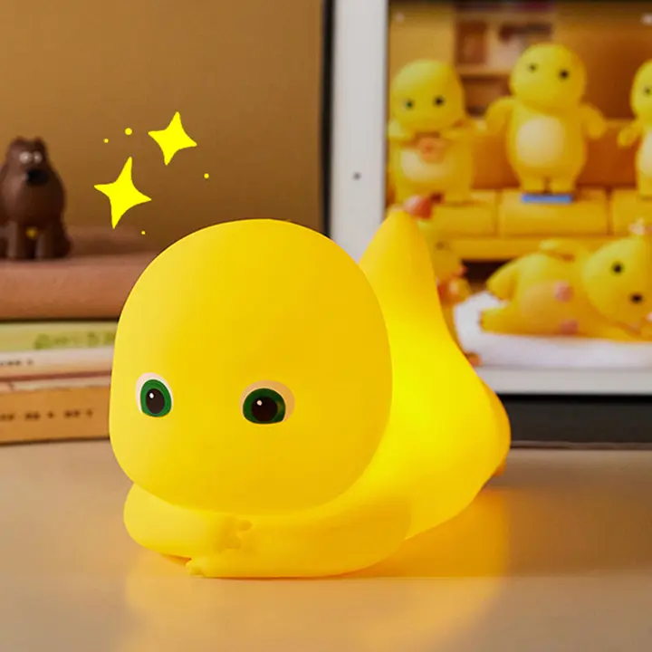 かわいいシリコン製パタパタライト【USB充電・スリープライト・寝室用・カートゥーンデザイン】