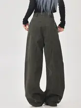 デザインが引き立つハイウエストデニムパンツ【ストレート・クラッシュ加工・カジュアル・小柄向け】