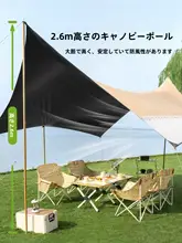 The Primitive 快適なアウトドアを実現！黒ラバー製テント【一体型・瞬時に展開・日除け用】