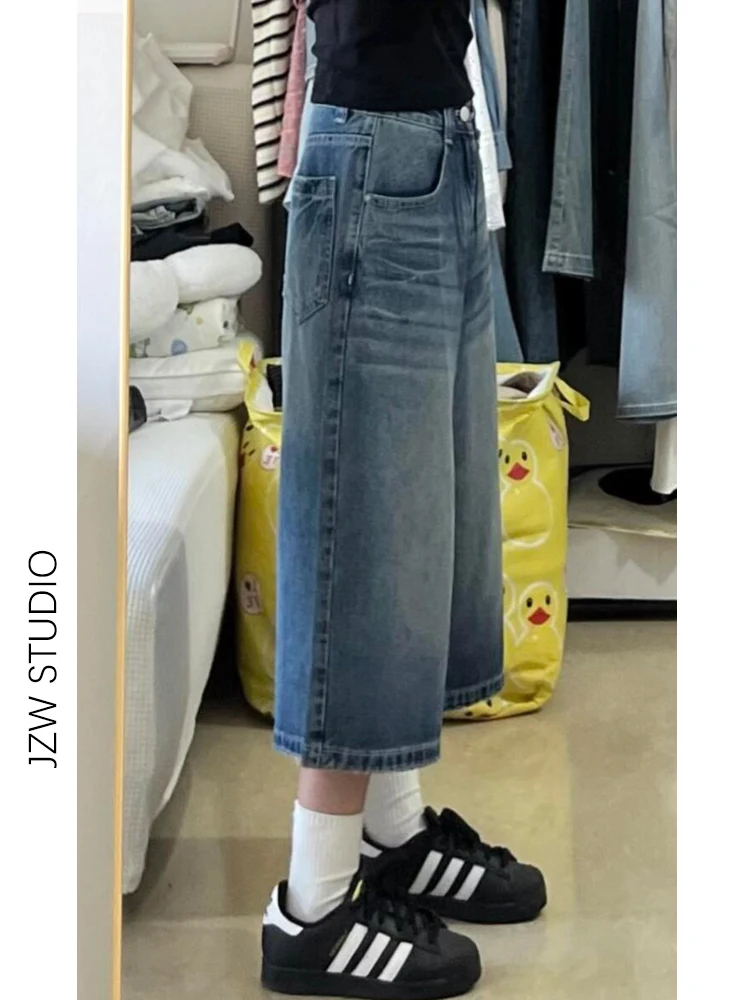 女子高校生 パンツ どうやって選ぶべき？レトロブルーのワイドレッグ七分パンツが解決するリアルな悩み
