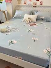 全棉製 チェック柄 防塵ベッドカバー【1.2m・1.5m・1.8m対応】