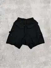 デザイン複合ウォッシュ加工の多ポケットカーゴショートパンツ