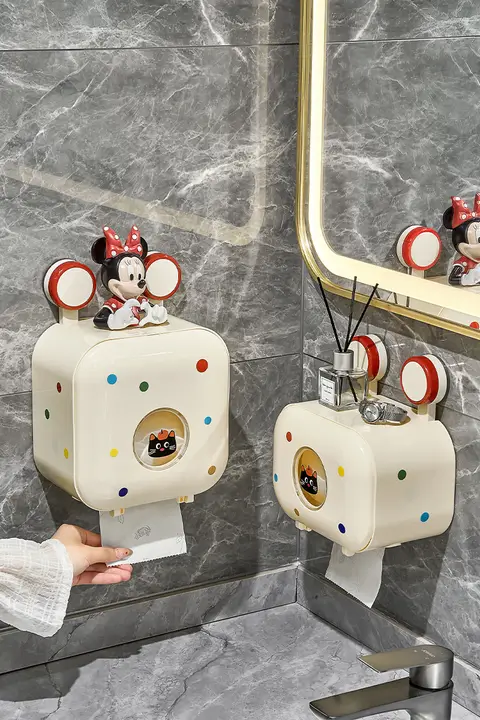 吸盤式トイレットペーパーホルダー【壁掛け・穴あけ不要・機能的デザイン】