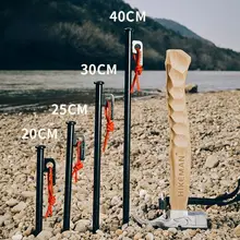 40cmのアウトドアテント固定防風ピン【大型天幕用・高強度・キャンプ用】