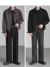 韓国デザインのゆったり短丈ジャケット【メンズ・カジュアル・秋用】