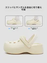 女性用 厚底サンダル【穴あけ不要・滑り止め・ビーチ用】