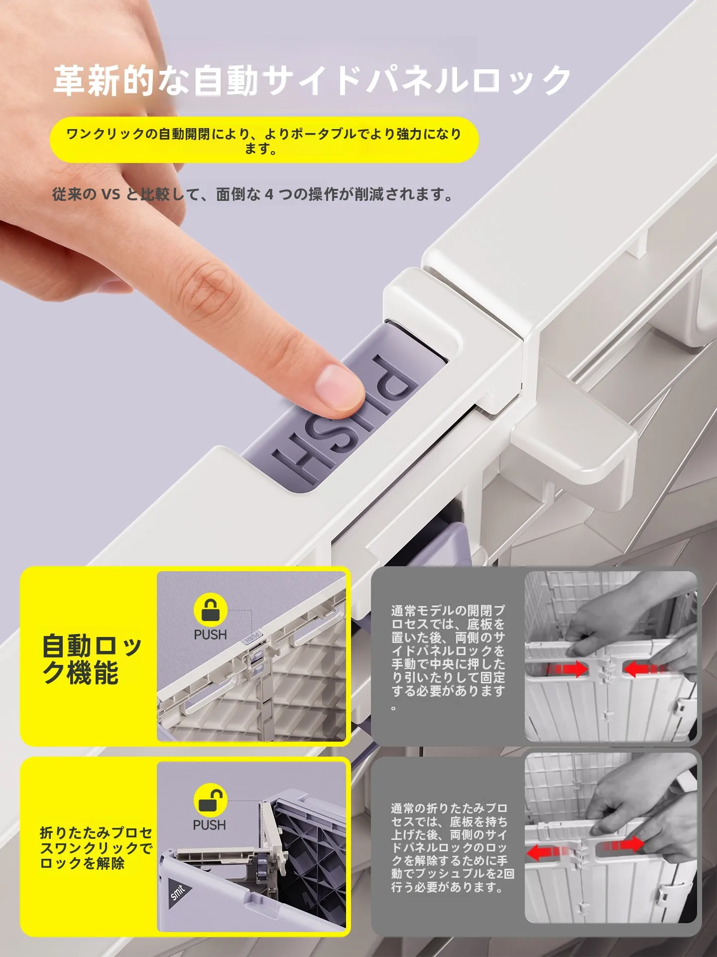 折りたたみ式キャスター付き買い物カート：若者向けのクリーンデザインと軽量性を実現