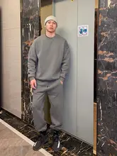 加圧フリースクルーネックスウェットシャツ【秋冬用・男女兼用・フィット・束脚パンツ（セットアップ対応）】