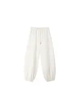 春夏用ファッショナブルなランタンシルエットのパンツ【透かしデザイン・束脚】（セットアップ対応）