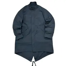 フィッシュテールコート ワークジャケット 男女兼用 取り外し可能なダウンインナー パーカースタイル 日本風