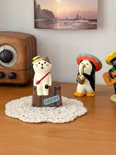 可愛い猫のデスクトップインテリアフィギュア【癒し系・雰囲気作り・おしゃれな装飾】